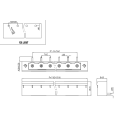 7.62MM pitch with flange plug-in terminal male and female connector angle